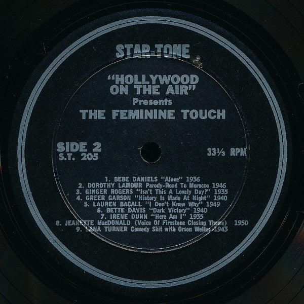 Various : Hollywood On The Air Presents "The Feminine Touch" (LP, Comp)