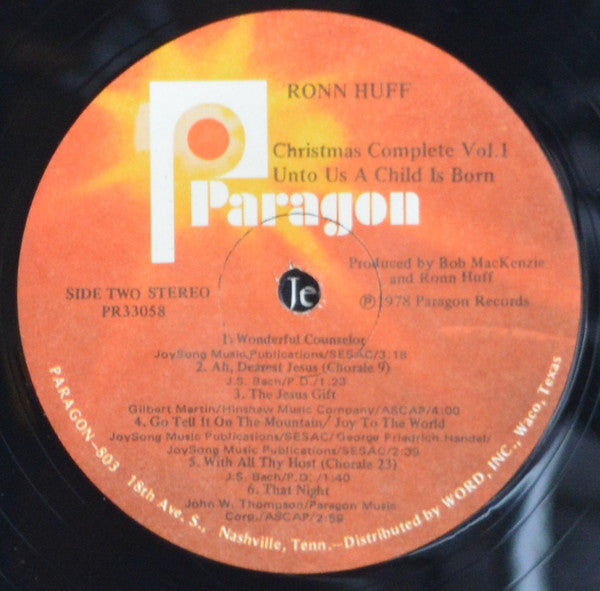 The Oklahoma Baptist Festival Choir Featuring The Singing Churchmen : Christmas Complete Volume One: Unto Us A Child Is Born (LP, Album)