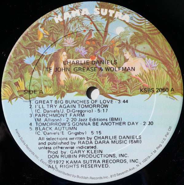 Charlie Daniels : Te John, Grease & Wolfman (LP, Album, Son)