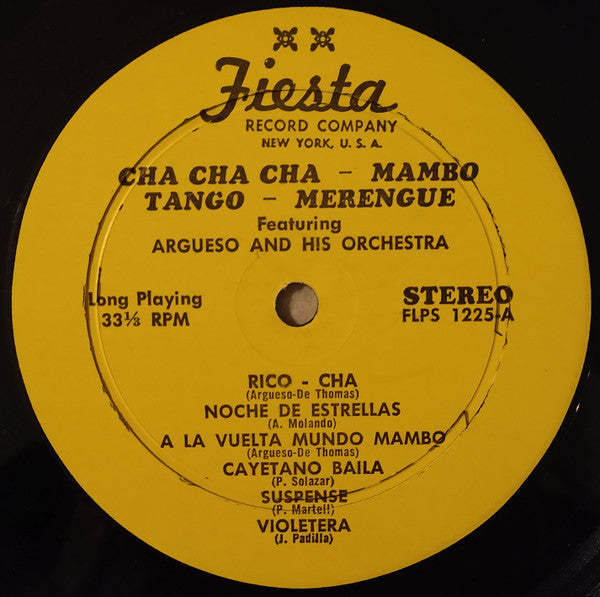 Argueso And His Orchestra : Cha Cha Cha Tango Mambo Merengue (LP)