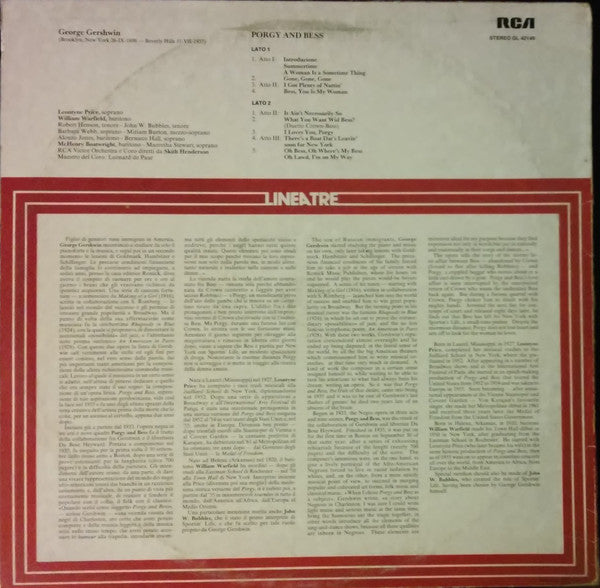 Gershwin*, Leontyne Price, William Warfield, McHenry Boatwright, RCA Victor Orchestra & Chorus*, S. Henderson* : Gershwin Brani Scelti Da Porgy And Bess (LP, Album, RE)