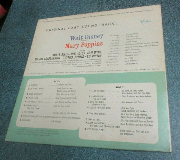Various : Mary Poppins (Original Cast Soundtrack) (LP, Album, Mono, Roc)