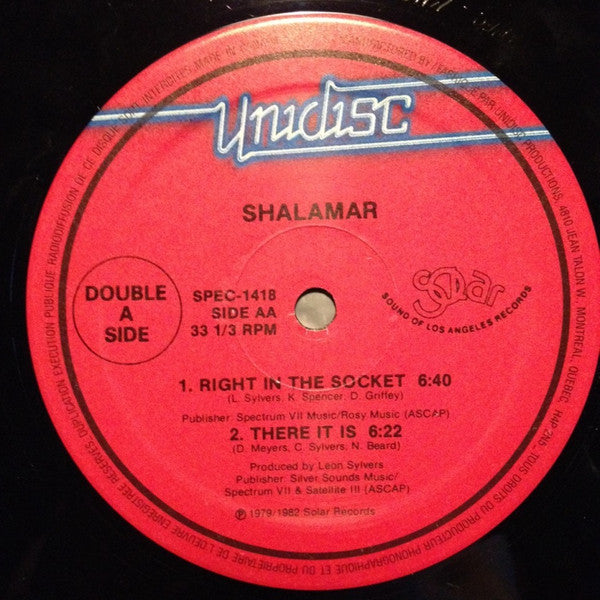 Shalamar : Take That To The Bank (Remix) / Right In The Socket / There It Is (12", RE, Red)