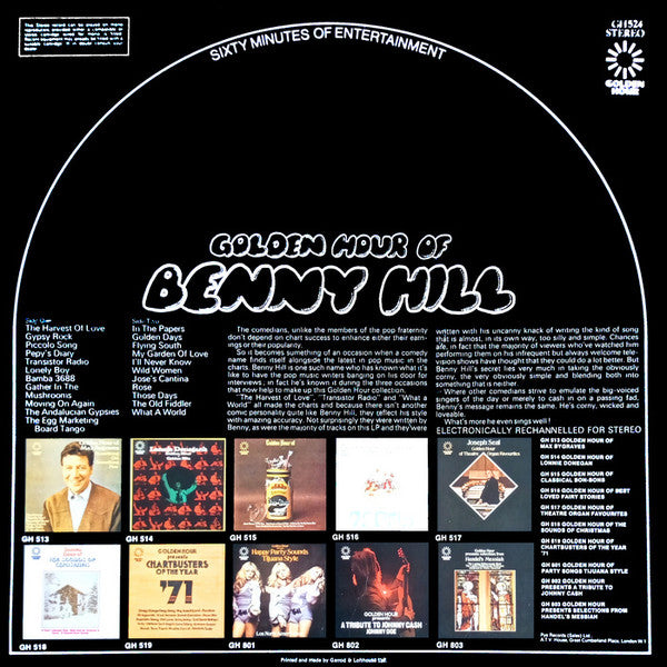 Benny Hill : Golden Hour Of Benny Hill (LP, Comp)