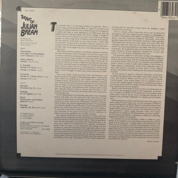 Julian Bream : The Art Of Julian Bream (LP, Album)