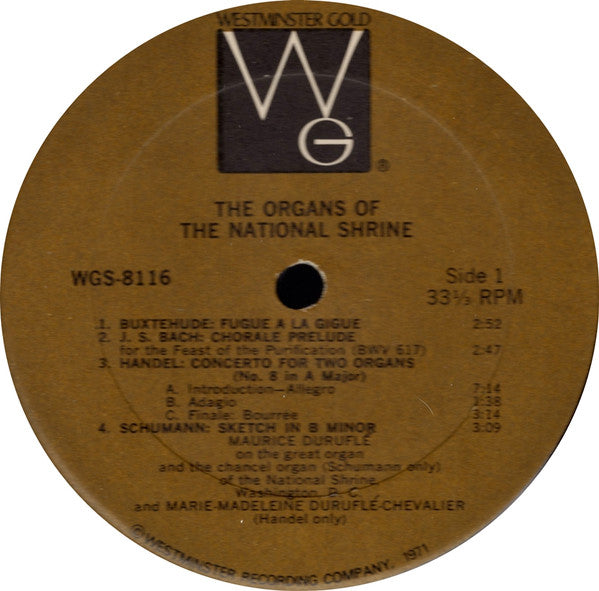 Maurice Duruflé & Marie-Madeleine Duruflé-Chevalier : The Organs Of The National Shrine, Washington D.C. (LP)