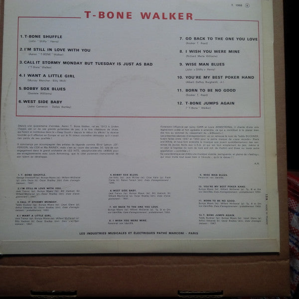 T-Bone Walker : The Great Blues Vocals And Guitar Of T-Bone Walker (His Original 1945-1950 Performances) (LP, Comp)