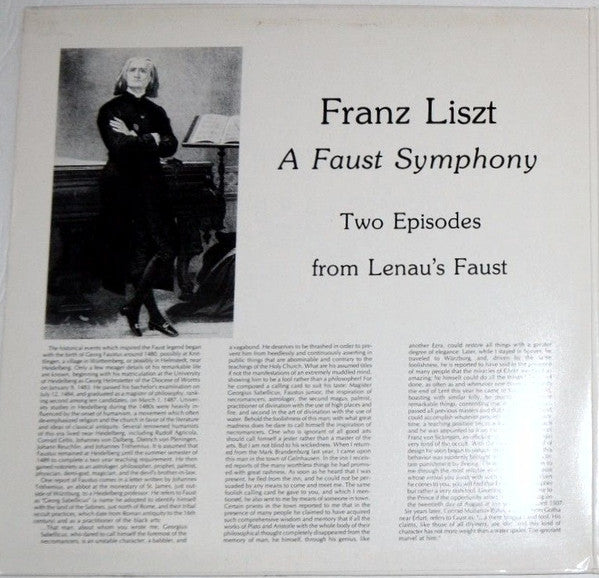 Franz Liszt : A Faust Symphony: Two Episodes from Lenau's Faust (2xLP, Album)