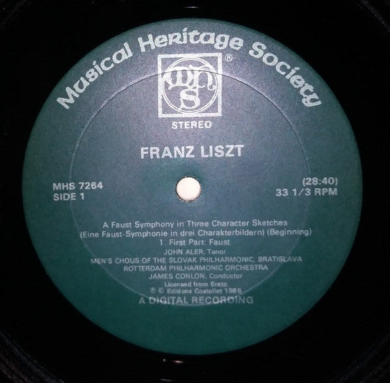 Franz Liszt : A Faust Symphony: Two Episodes from Lenau's Faust (2xLP, Album)
