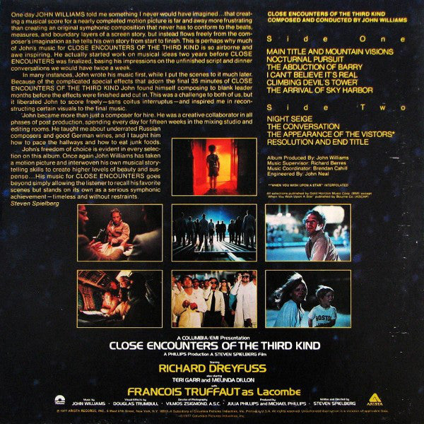 John Williams (4) : Close Encounters Of The Third Kind (Original Motion Picture Soundtrack) (LP, Album, San + 7", S/Sided, Single)