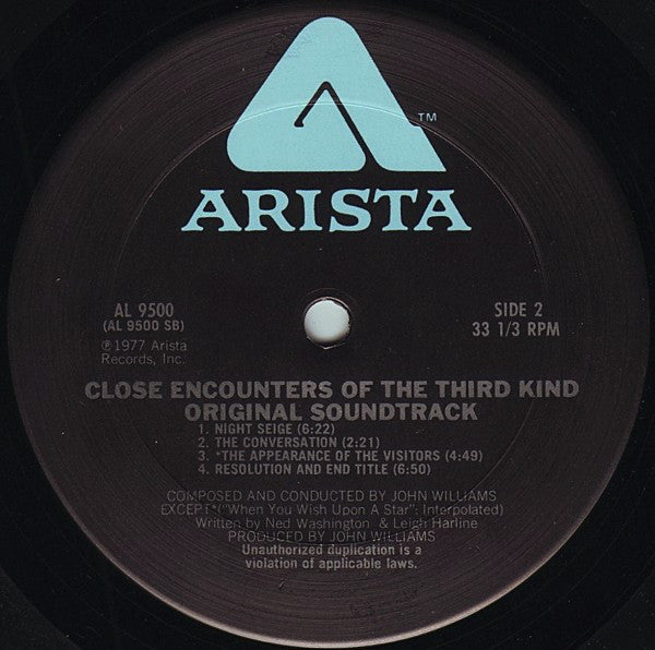 John Williams (4) : Close Encounters Of The Third Kind (Original Motion Picture Soundtrack) (LP, Album, San + 7", S/Sided, Single)