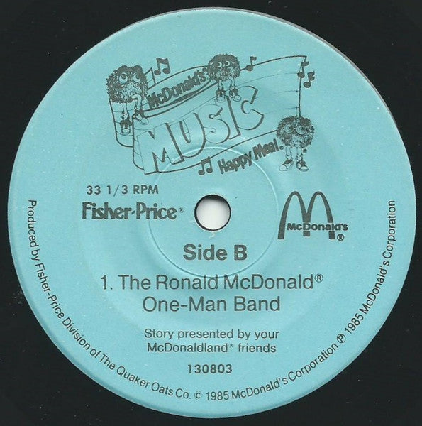 The McDonaldland Happy Meal Puppets, The Ronald McDonald One-Man Band : McDonald's Music Happy Meal (7", EP)