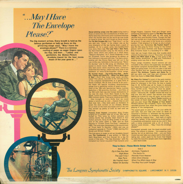 The Longines Symphonette : Academy Award Hit Parade (LP)