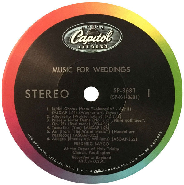 Fredric Bayco : Music For Weddings (LP, Album)