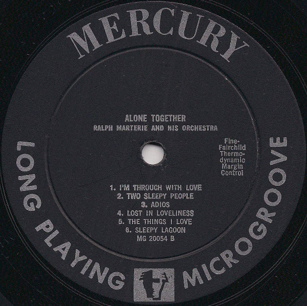 Ralph Marterie And His Orchestra : Alone Together (LP, RE)
