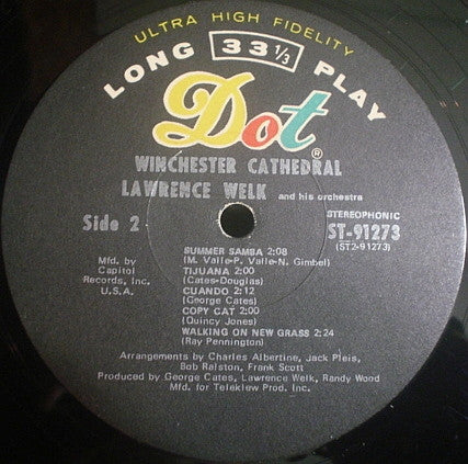 Lawrence Welk : Winchester Cathedral (LP, Album, Club, RE)