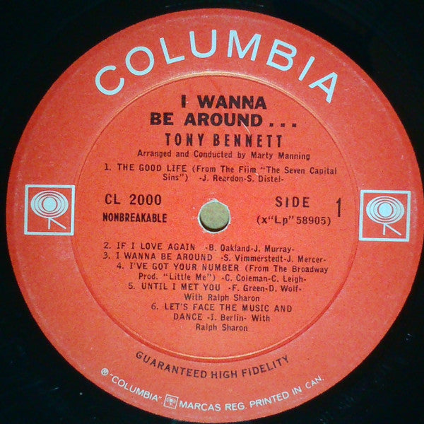 Tony Bennett : I Wanna Be Around (LP, Album, Mono)