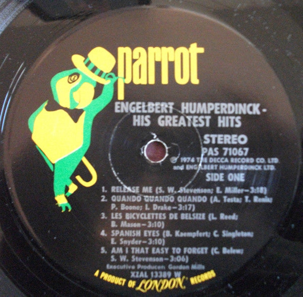 Engelbert Humperdinck : His Greatest Hits (LP, Comp, Wad)