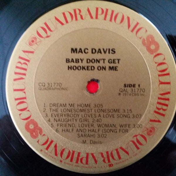 Mac Davis : Baby Don't Get Hooked On Me (LP, Album, Quad)