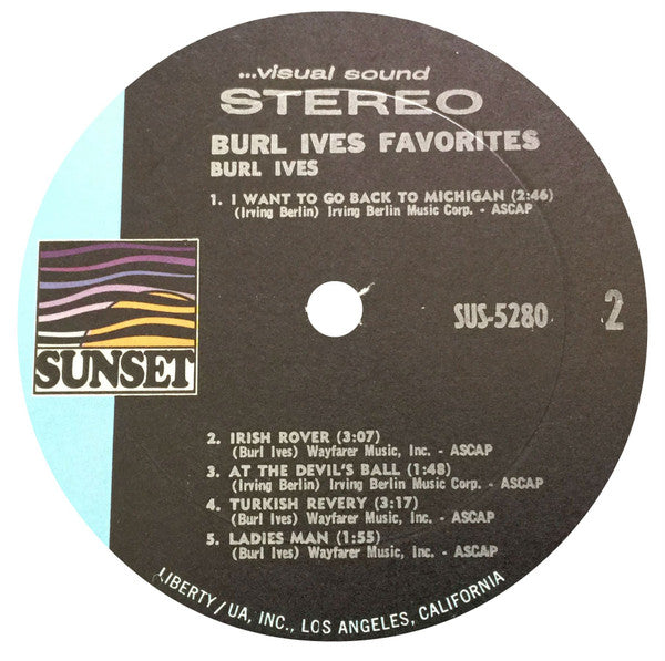 Burl Ives : Burl Ives Favourites (LP, Comp, RE)