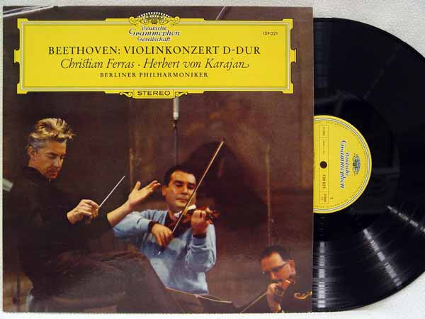 Beethoven* - Christian Ferras, Herbert von Karajan, Berlin Philharmonic* : Violin Concerto (LP, Album)