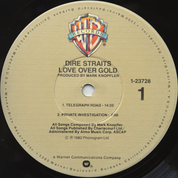 Dire Straits : Love Over Gold (LP, Album, Jac)