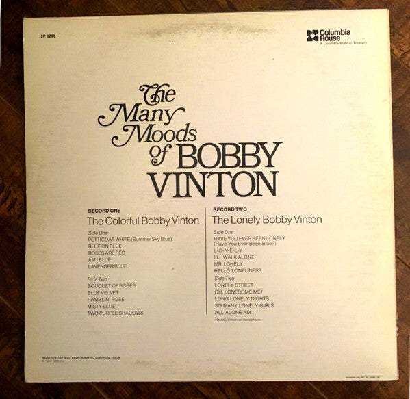 Bobby Vinton : The Many Moods Of Bobby Vinton (2xLP, Comp)