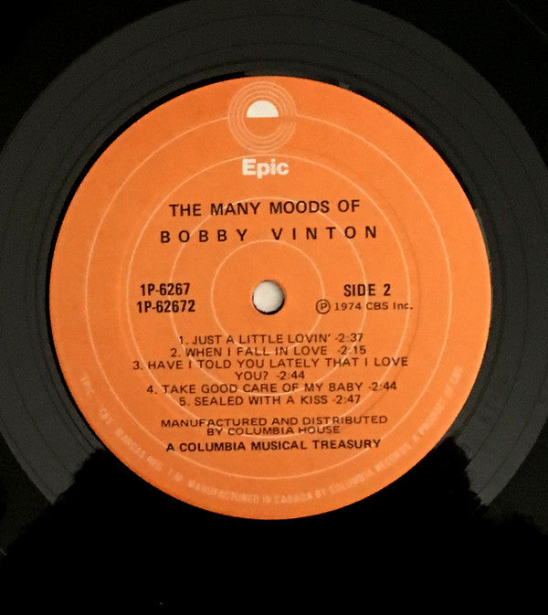 Bobby Vinton : The Many Moods Of Bobby Vinton (2xLP, Comp)
