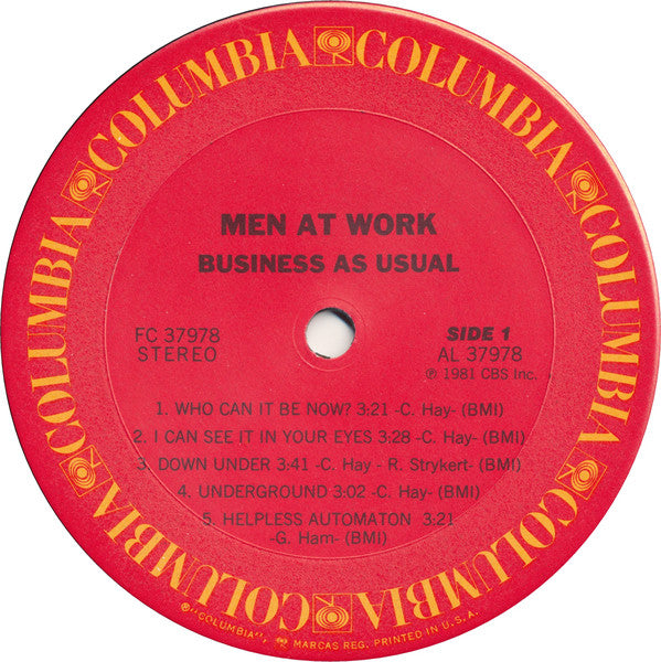 Men At Work : Business As Usual (LP, Album)