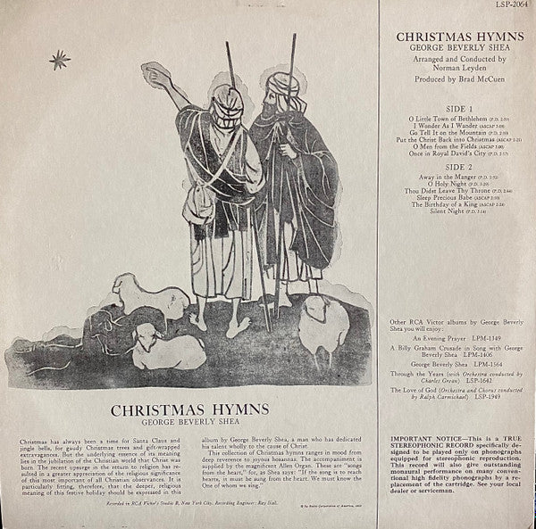George Beverly Shea : Christmas Hymns (LP)