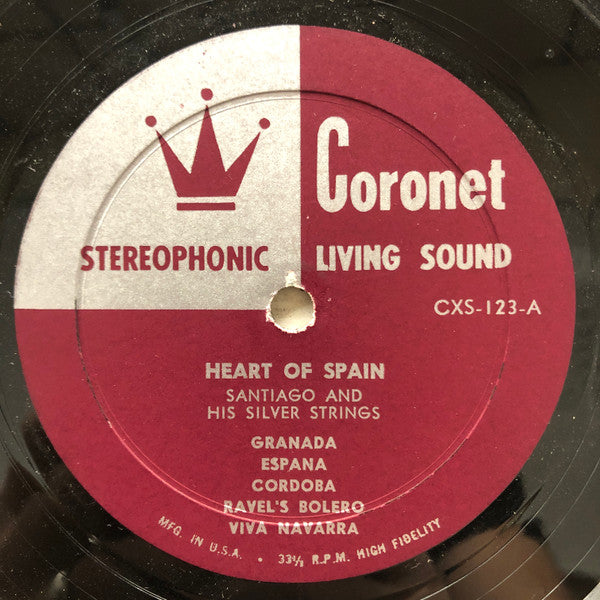 Santiago And His Silver Strings : Heart Of Spain (LP, Album)