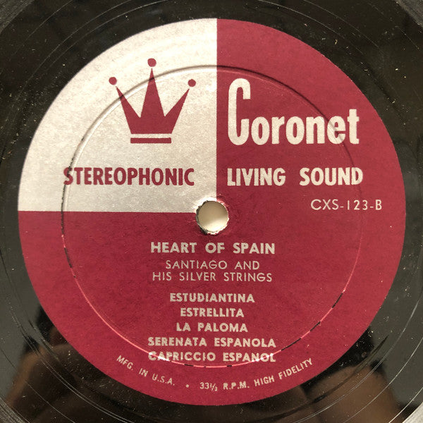 Santiago And His Silver Strings : Heart Of Spain (LP, Album)