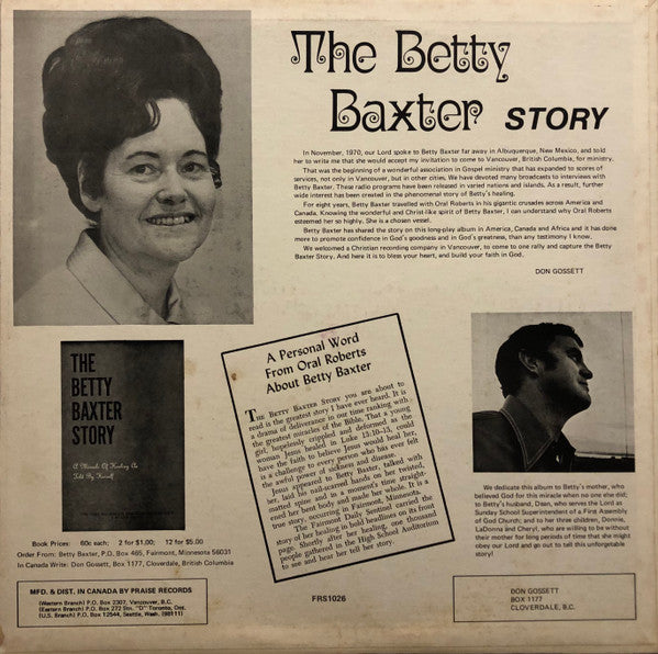 Betty Baxter : The Betty Baxter Story (LP, Album)