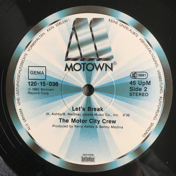 The Motor City Crew : Scratch Break (Special Remix) (12", Maxi)