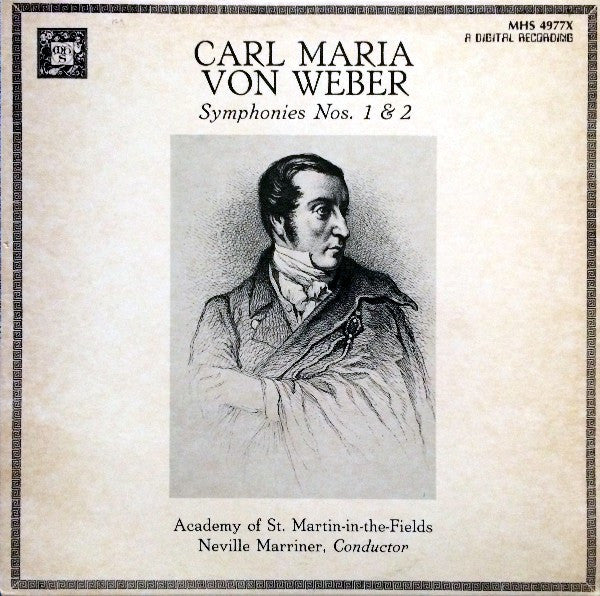 Carl Maria von Weber - Academy Of St-Martin-In-The Fields*, Neville Marriner* : Symphonies Nos. 1 & 2 (LP, Album, RE)