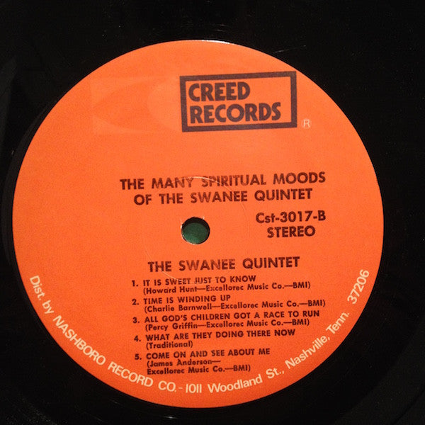 The Swanee Quintet : The Many Spiritual Moods  (LP, Album)
