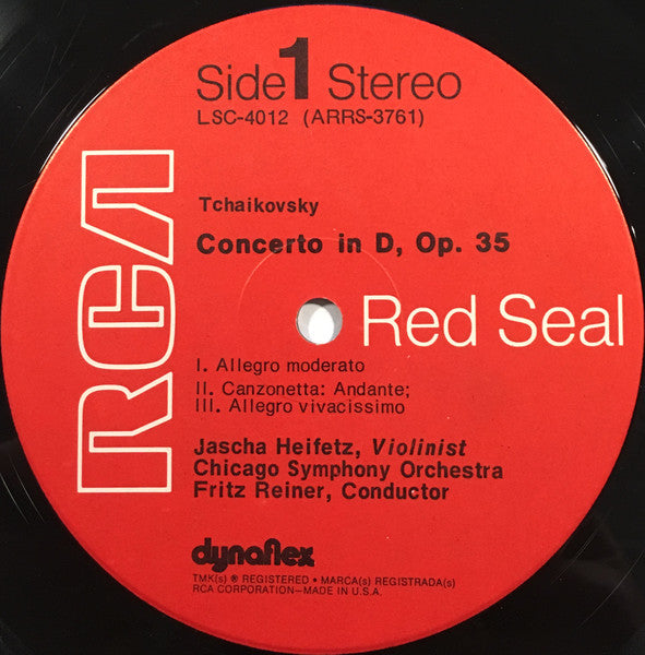 Heifetz* - Tchaikovsky* / Mendelssohn* - Reiner* / Chicago Symphony*, Munch* / Boston Symphony* :  Tchaikovsky Concerto / Mendelssohn Concerto (Matchless Performances Of Two Favorite Romantic Masterpieces) (LP, Comp)
