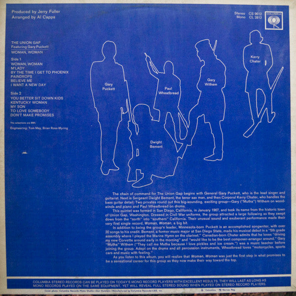 The Union Gap Featuring Gary Puckett* : Woman, Woman (LP, Album)