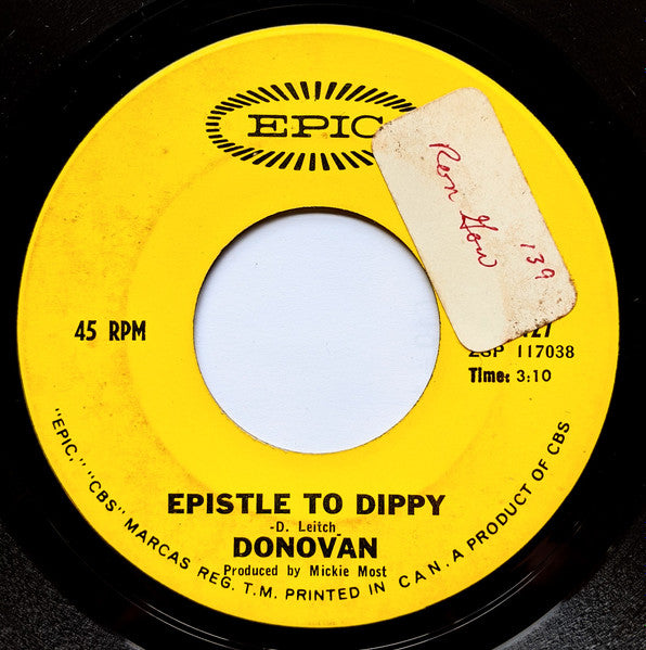 Donovan : Epistle To Dippy (7", Single)