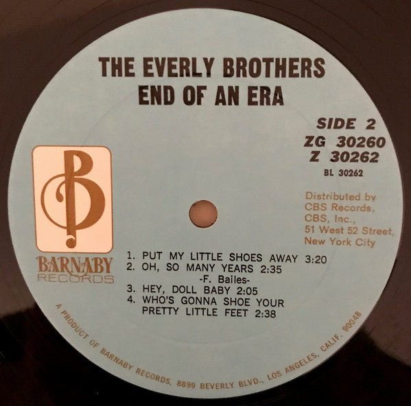 Everly Brothers : End Of An Era (2xLP, Comp)