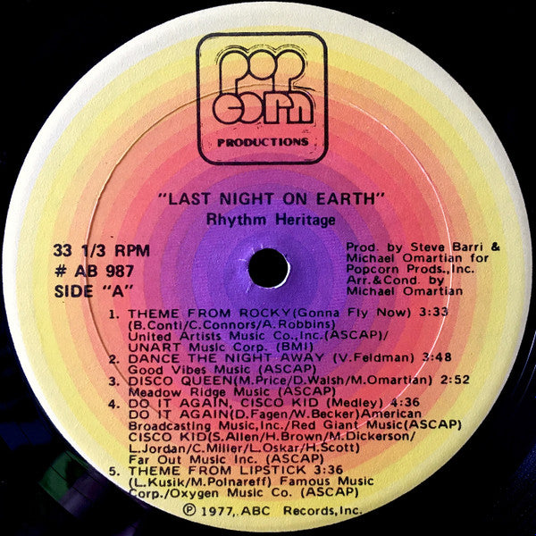 Rhythm Heritage : Last Night On Earth (LP, Album)
