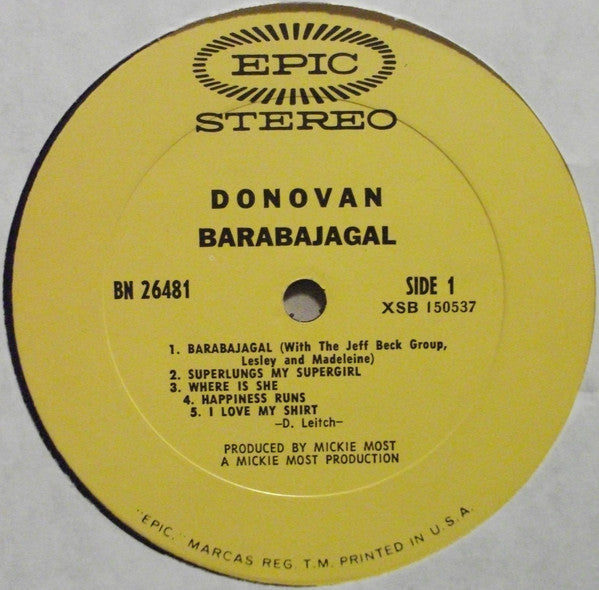 Donovan : Barabajagal (LP, Album)