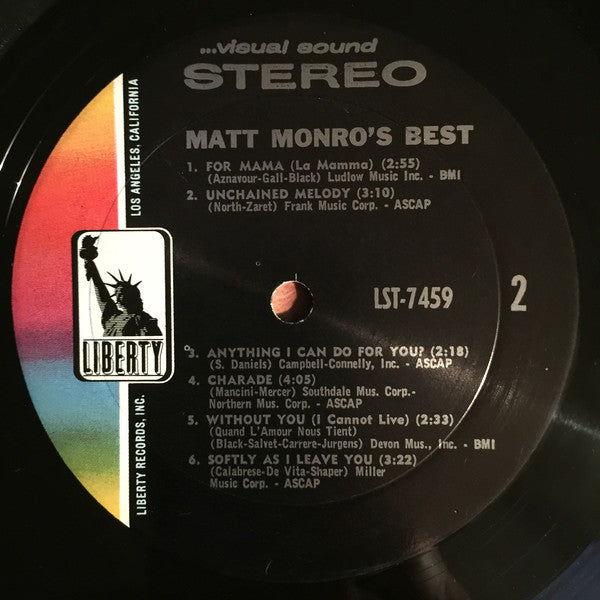 Matt Monro : Matt Monro's Best (LP, Comp)