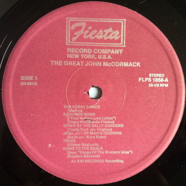 John McCormack (2) : The Great John McCormack (LP, Comp, RE)