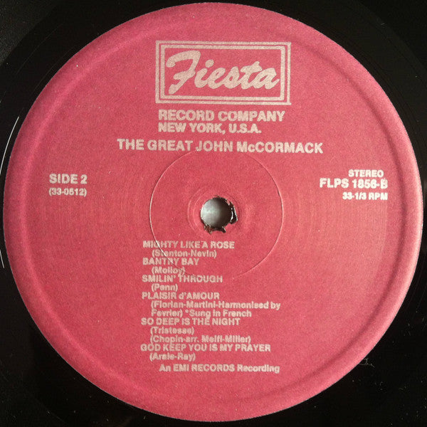John McCormack (2) : The Great John McCormack (LP, Comp, RE)