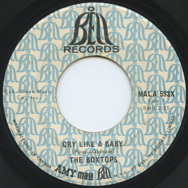 Box Tops : Cry Like A Baby (7", Single)
