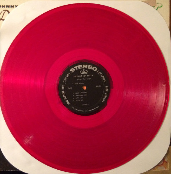 Johnny Cole : Dreams Of Italy (LP, Album, Red)