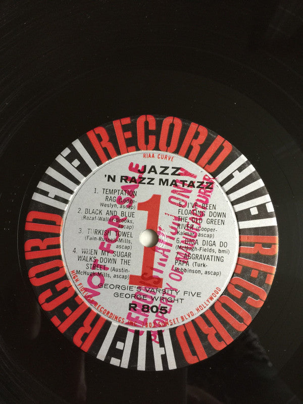 Georgie's Varsity Five* : Jazz'n Razz Ma Tazz (LP, Album, RE)