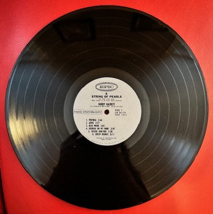 Bobby Hackett : A String Of Pearls And Other Great Songs Made Great By The Glenn Miller Orchestra In A Setting Of Wall-To-Wall Strings And Brass (LP, Album, Promo)