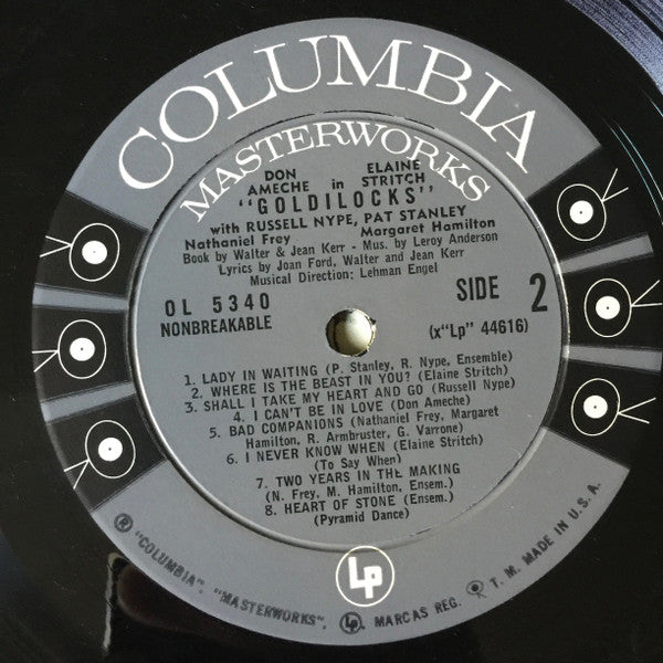 Don Ameche, Elaine Stritch : Goldilocks (LP, Mono)